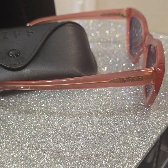 Diff Eyewear Camila 55MM Gradent Rectangular Sunglasses- Dusty Pink - Picture 8 of 9